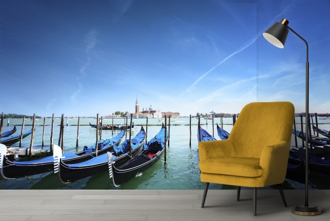 Venice Gondolas Wallpaper Wall Mural