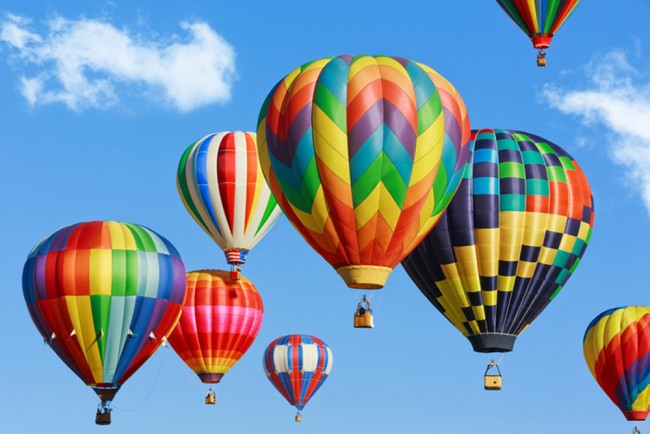 Hot air shop balloons wallpaper