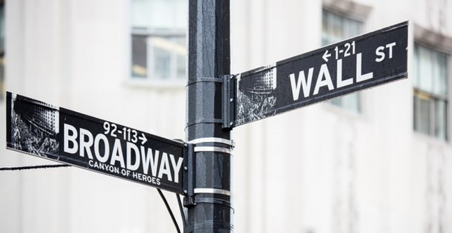 Broadway Wall Street Signpost Wallpaper Wall Mural