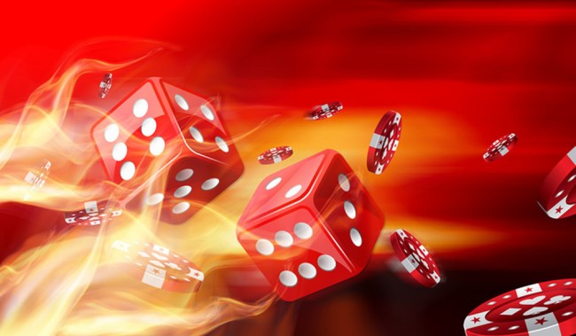 Chips Dice Wallpaper Wall Mural