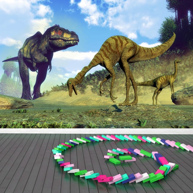 t rex gallimimus