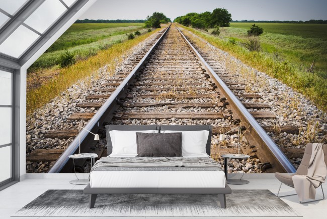 Train Track Wallpaper Wall Mural