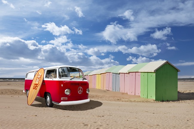 vw campervan wall mural