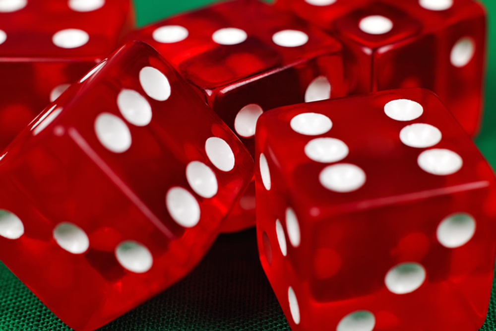 Rolling Dice Wallpaper Wall Mural