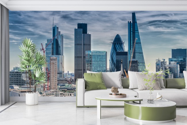 London Cityscape Wall Mural City Skyline Wallpaper Office ...