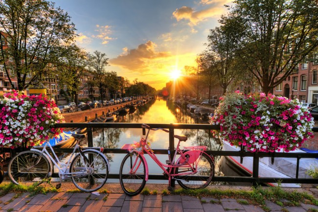 Amsterdam Canal Wallpaper Wall Mural