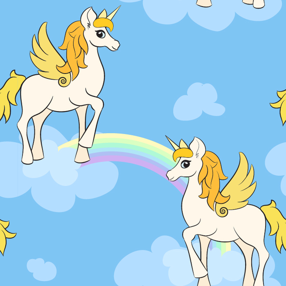 Rainbow Unicorn Wallpaper Wall Mural