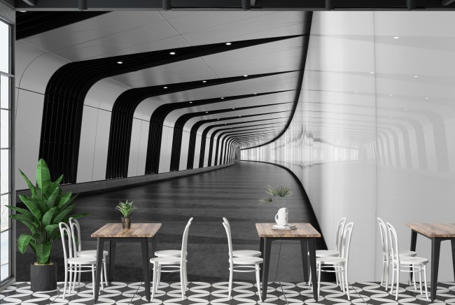 Black And White 3d Mural Wallpaper Image Num 12