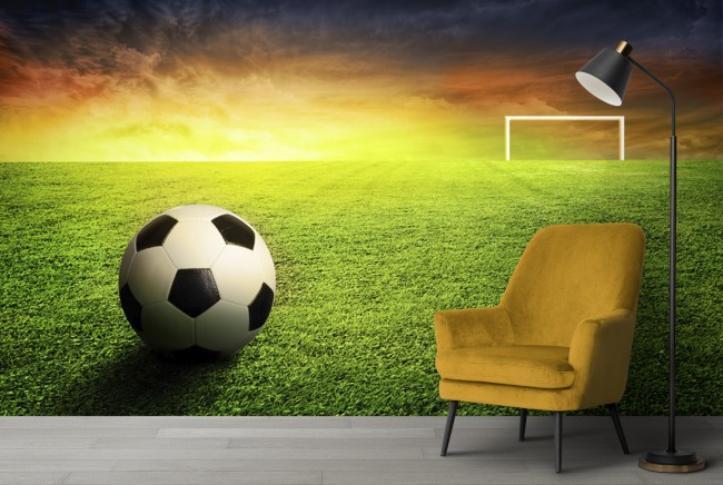 FOOTBALL STADE Wall Mural Photo Wallpapers for Boys Bedroom Field Kids Poster