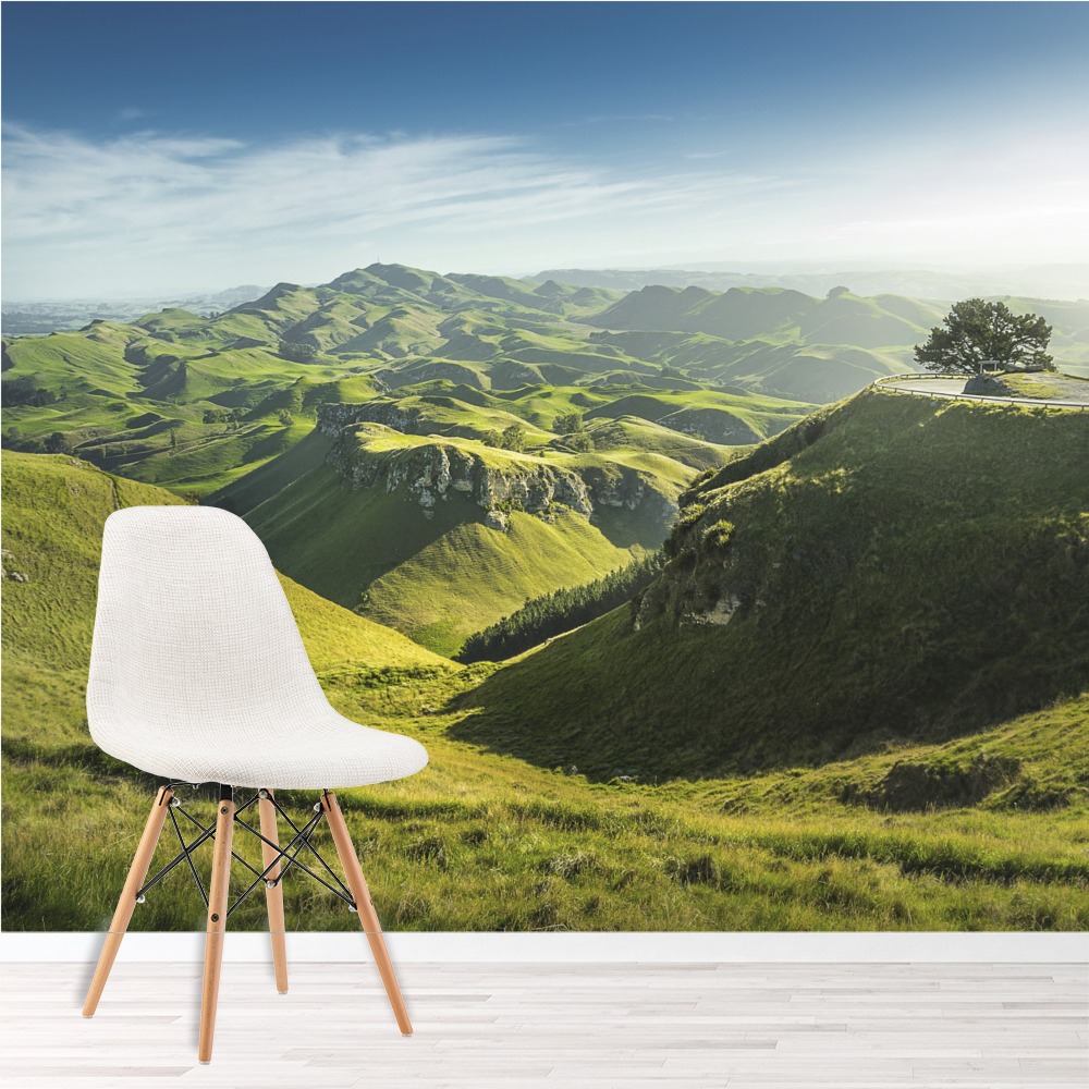 Green Countryside Mountain Landscape Wallpaper Wall Mural