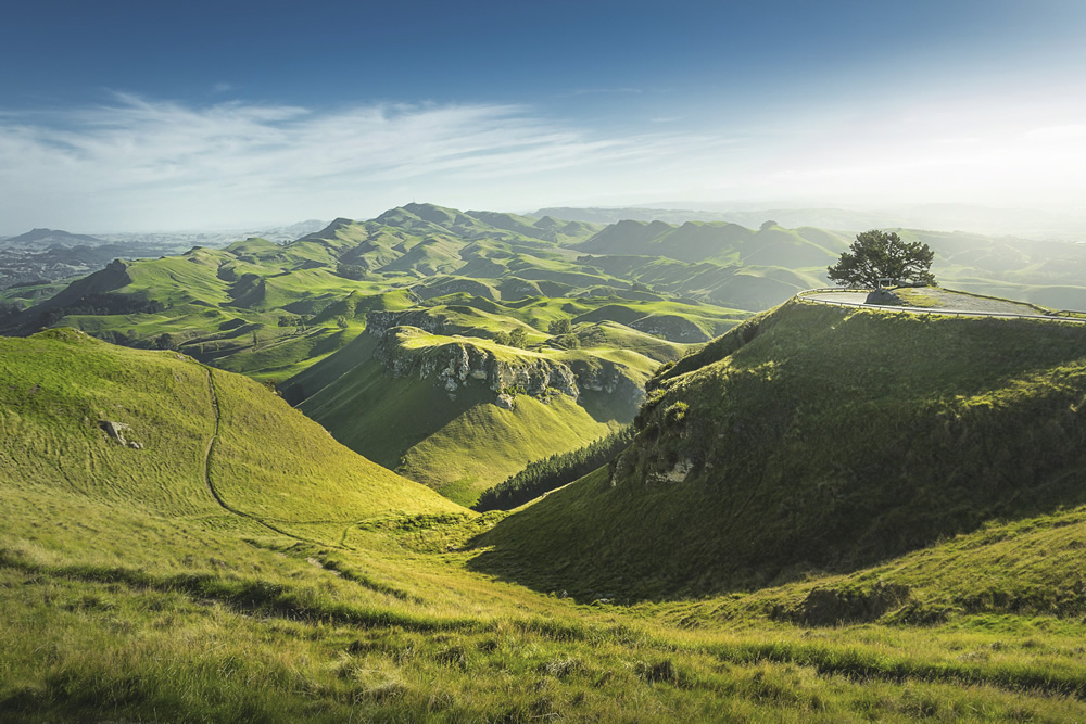 Green Countryside Mountain Landscape Wallpaper Wall Mural