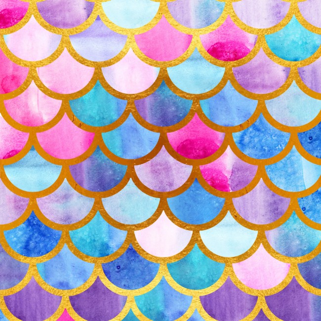 Mermaid Scales Fairytale Wallpaper Wall Mural