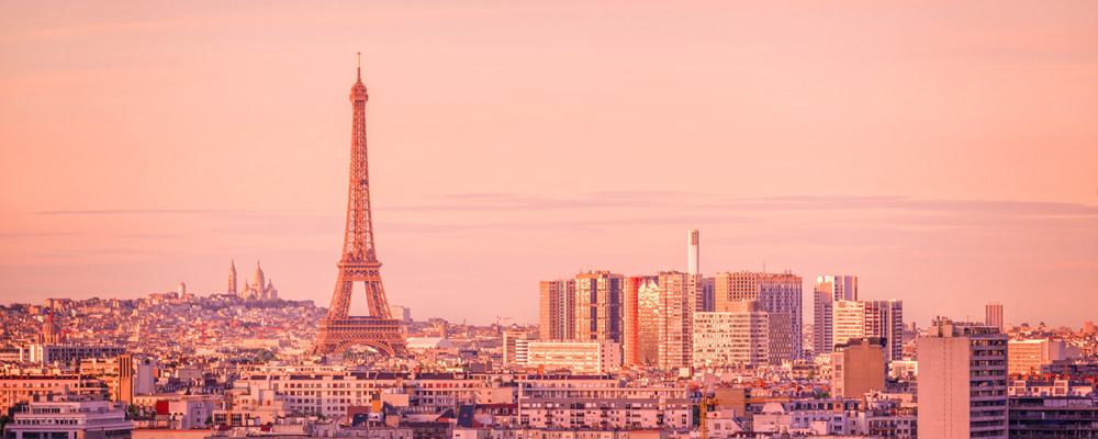 Sunset Paris Panoramic Cityscape Wallpaper Wall Mural Sunset Paris Panoramic Cityscape Wallpaper Wall Mural