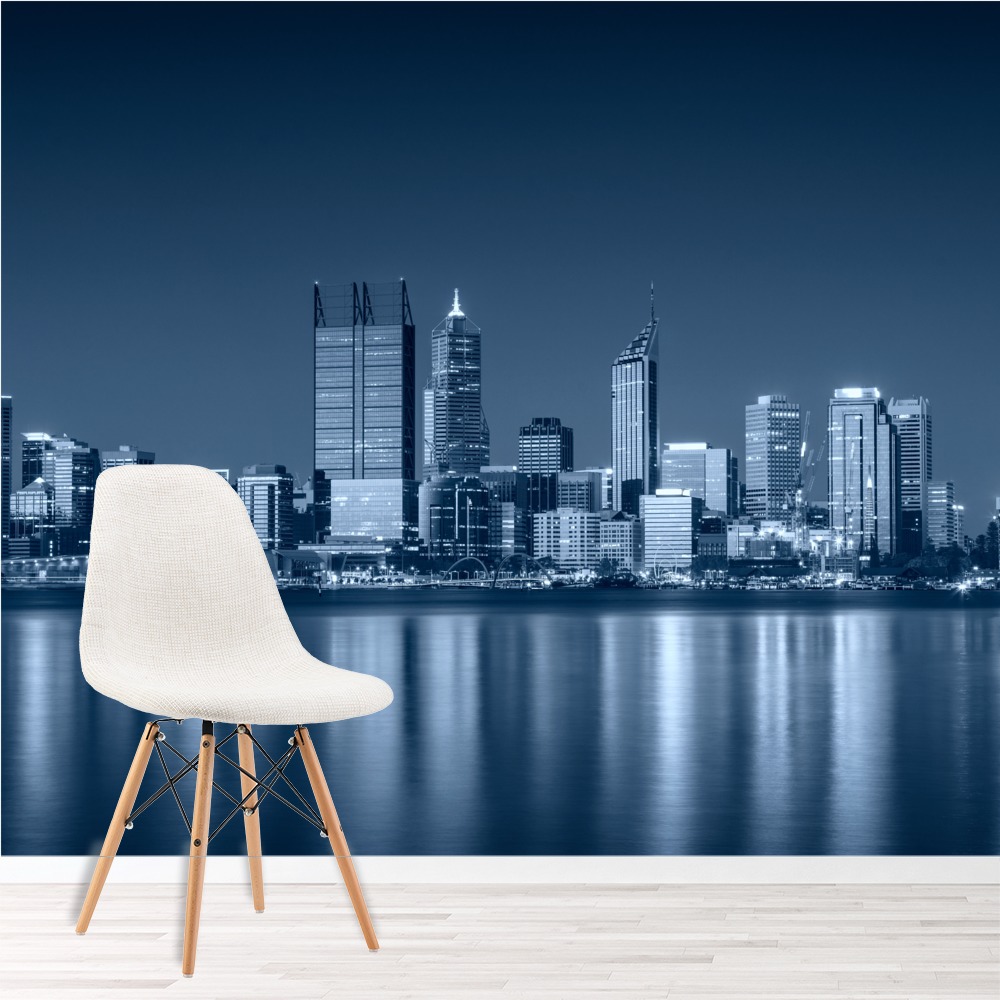 Perth Skyline Cityscape Wallpaper Wall Mural