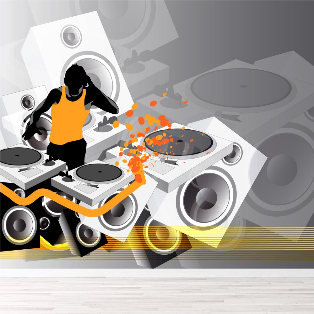 Dj Decks Music Wallpaper Wall Mural