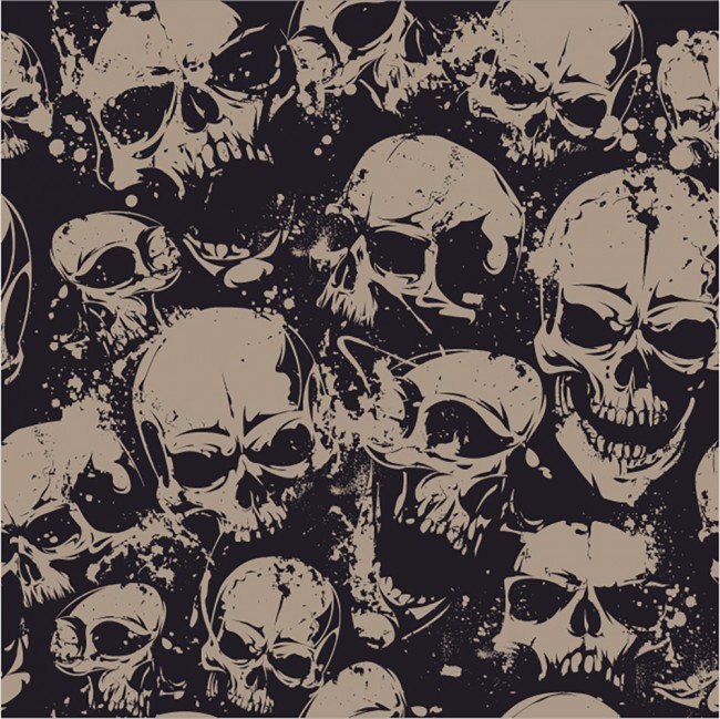 Grunge Skulls Halloween Wallpaper Wall Mural
