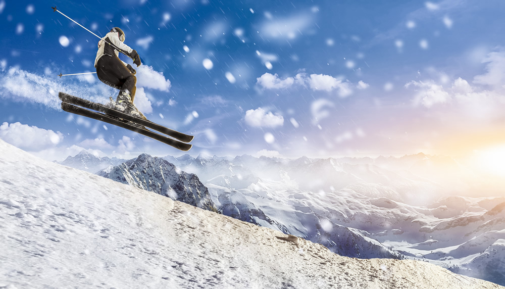 Ski Jump Winter Sports Wallpaper Wall Mural