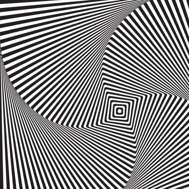 Black White 3d Optical Illusion Wallpaper Wall Mural