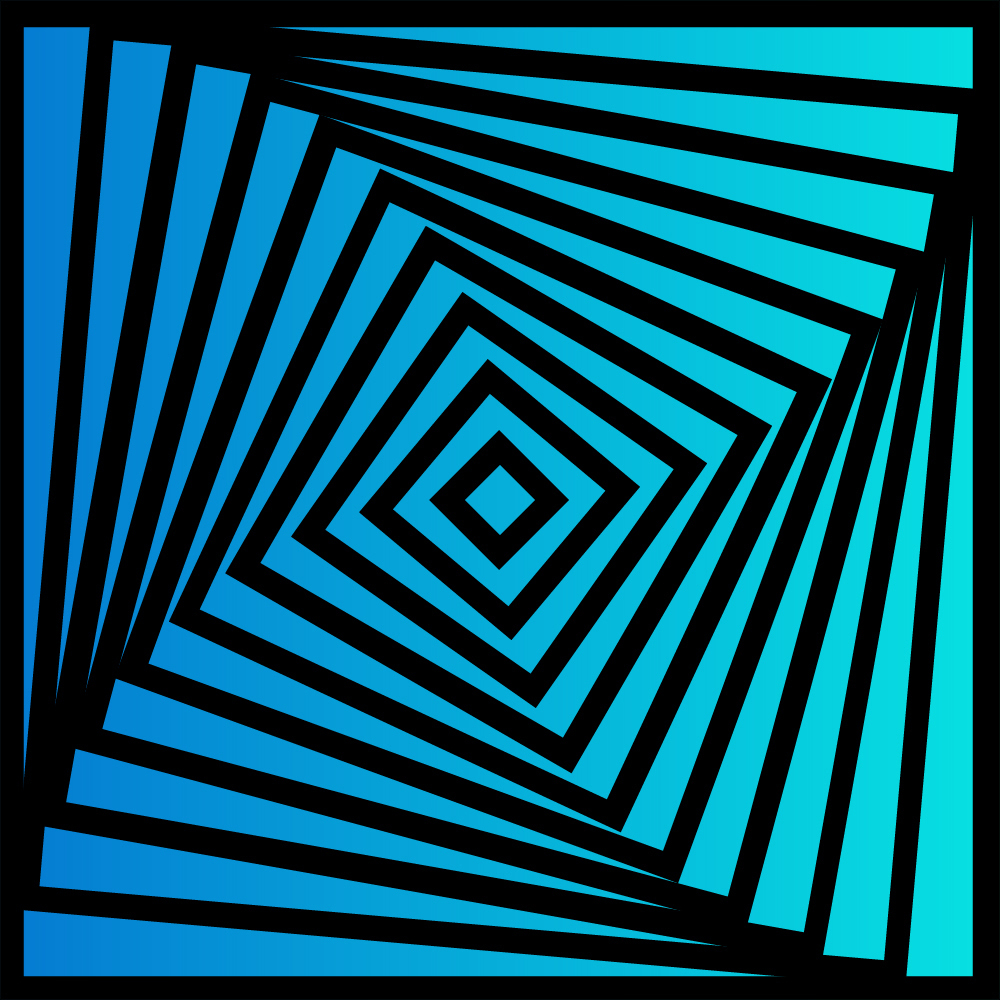 Blue Optical Illusion 3d Wallpaper Wall Mural