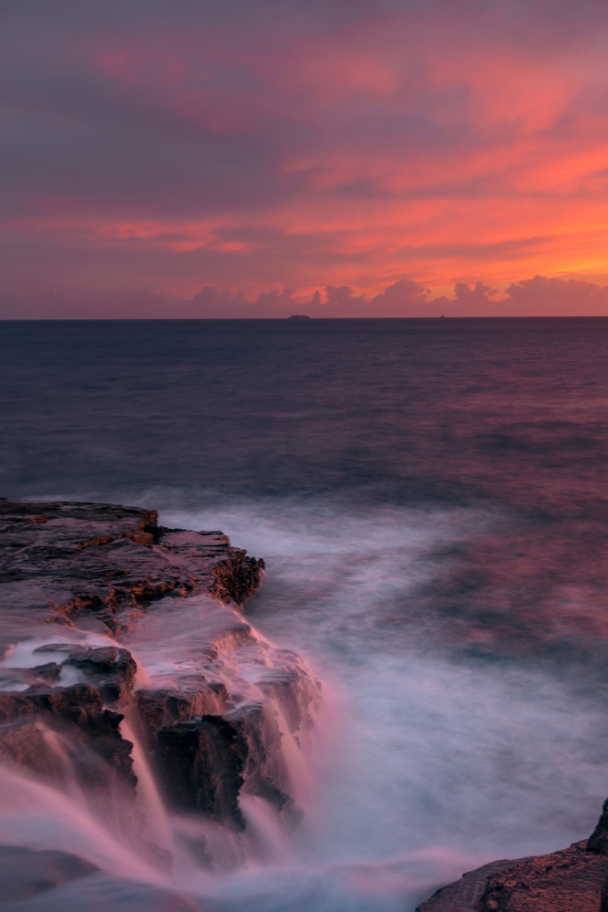 Hawaiian Sunset Ocean Wallpaper Wall Mural