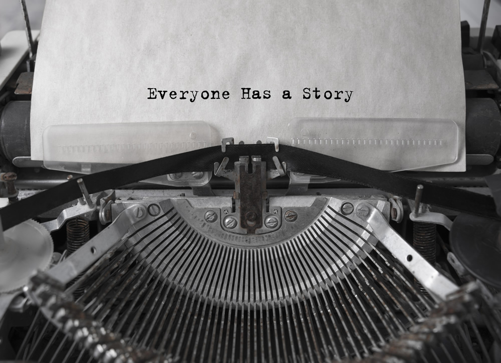 Vintage Typewriter Everyone Has A Story Wallpaper Wall Mural