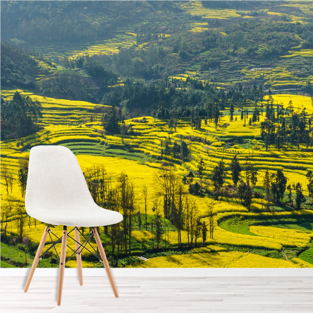 Green Countryside China Landscape Wallpaper Wall Mural