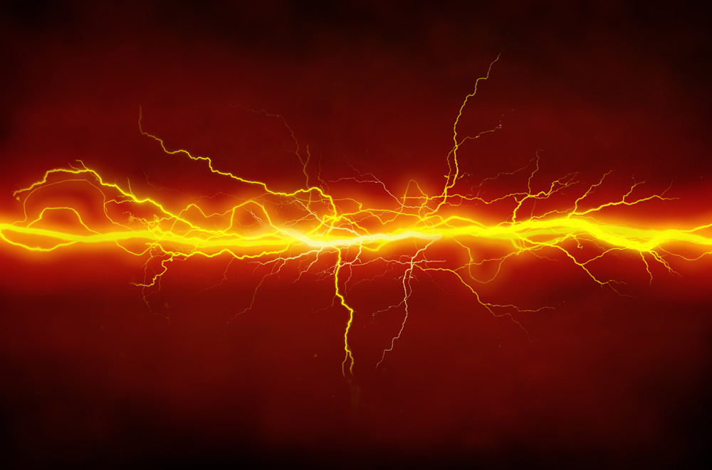 Lightning Strike Weather Wallpaper Wall Mural