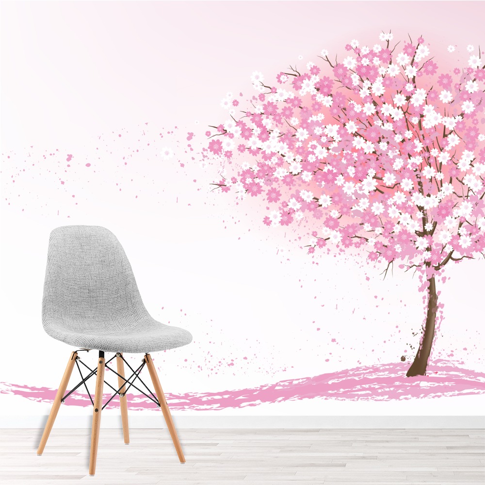 Cherry Blossom Tree Pink Tree Wallpaper Wall Mural
