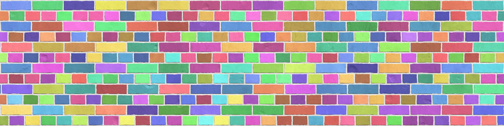 Brick Rainbow Stone Wallpaper Wall Mural