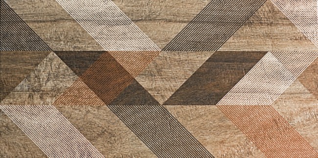 Mosaic Tile Wooden Texture Wallpaper Wall Mural