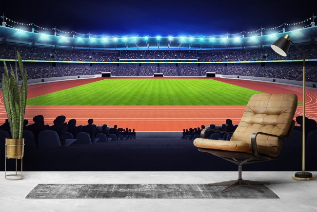 Sports Stadium Athletics Track Wallpaper Wall Mural