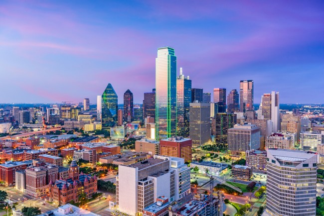 Dallas Texas Usa City Skyline Wallpaper Wall Mural