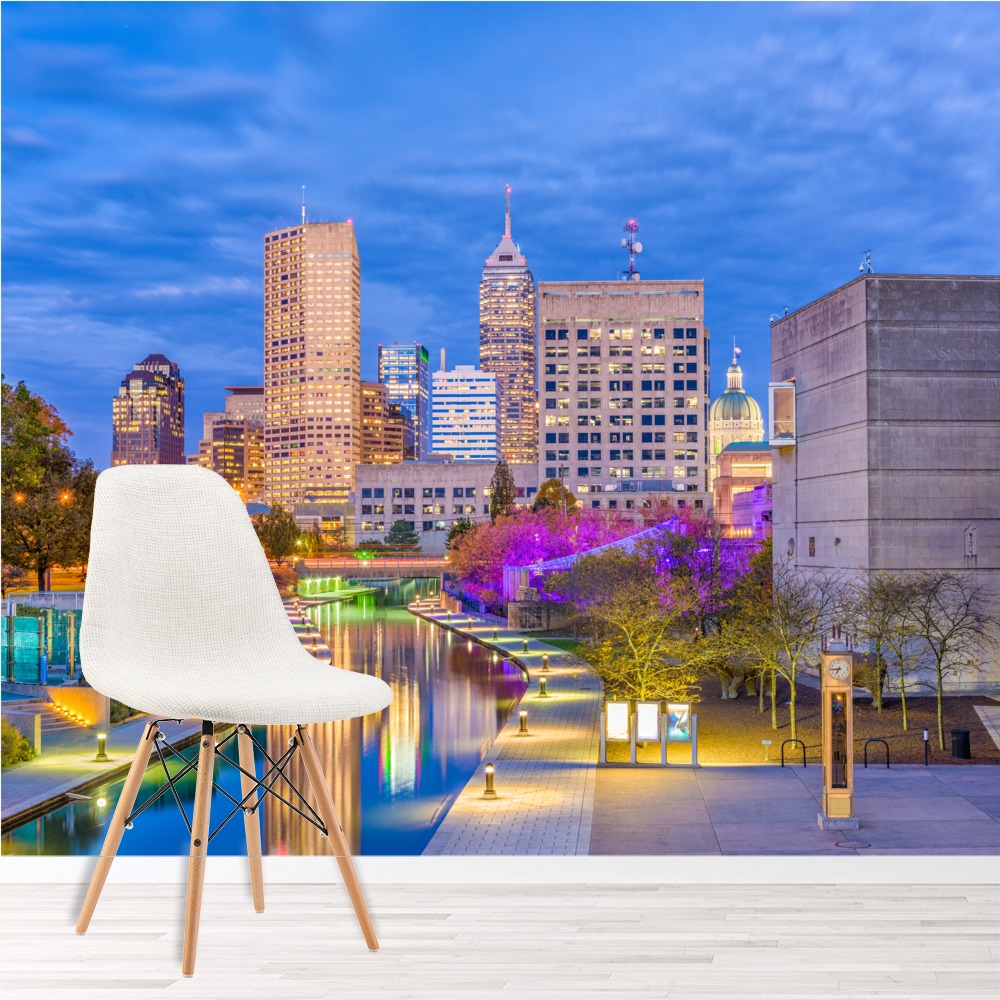 Downtown Indianapolis USA City Skyline Wallpaper Wall Mural