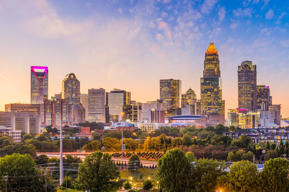 Charlotte North Carolina City Skyline Wallpaper Wall Mural The structures are below the horizon line, but because the air below the horizon line is colder than the air. charlotte north carolina city skyline wallpaper wall mural