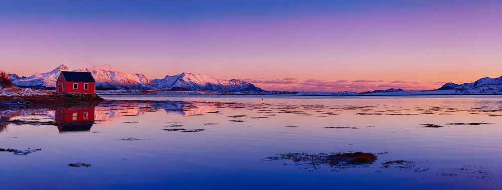 Beautiful Winter Lake Norway Panoramic Wallpaper Wall Mural