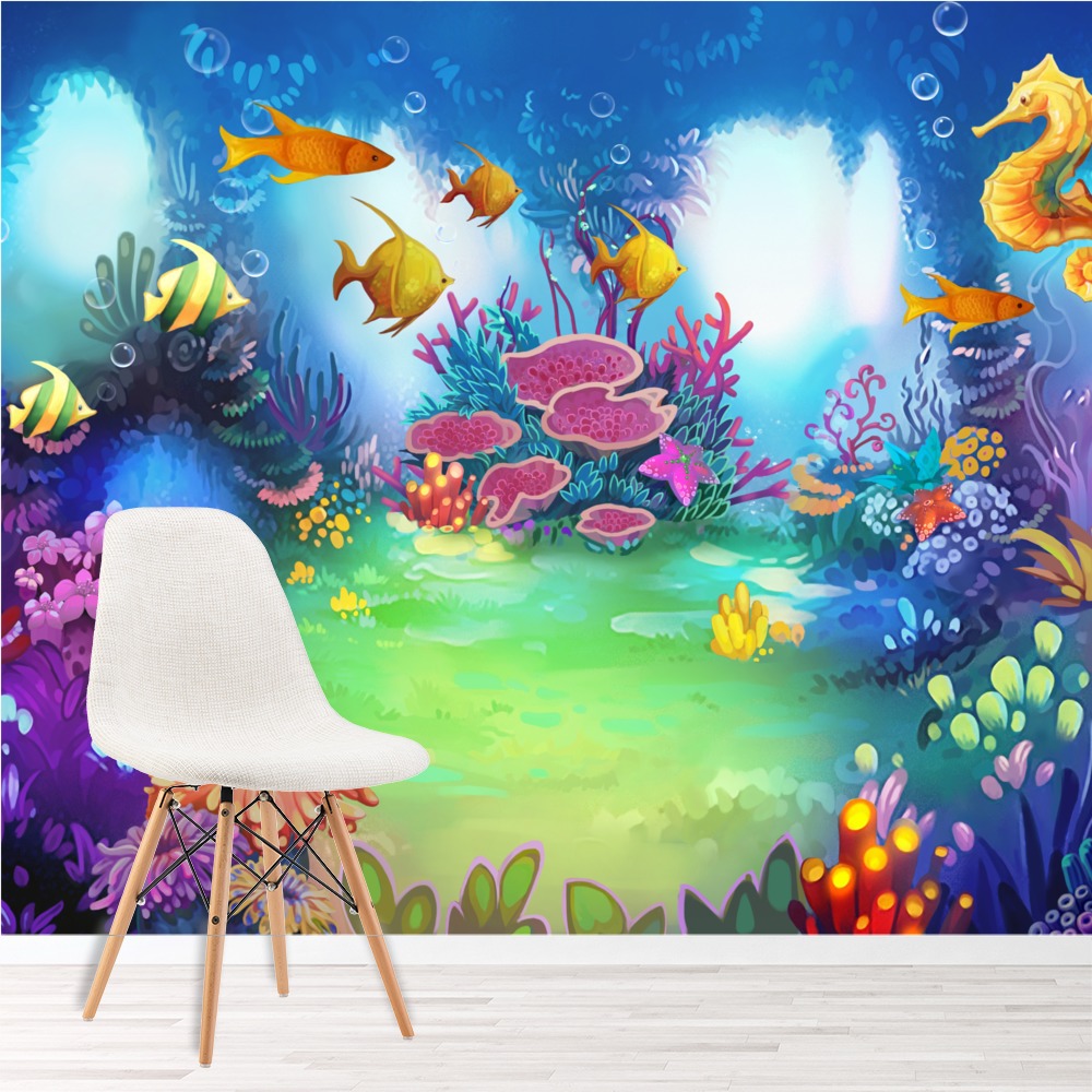 Colourful Coral Reef Childrens Wallpaper Wall Mural