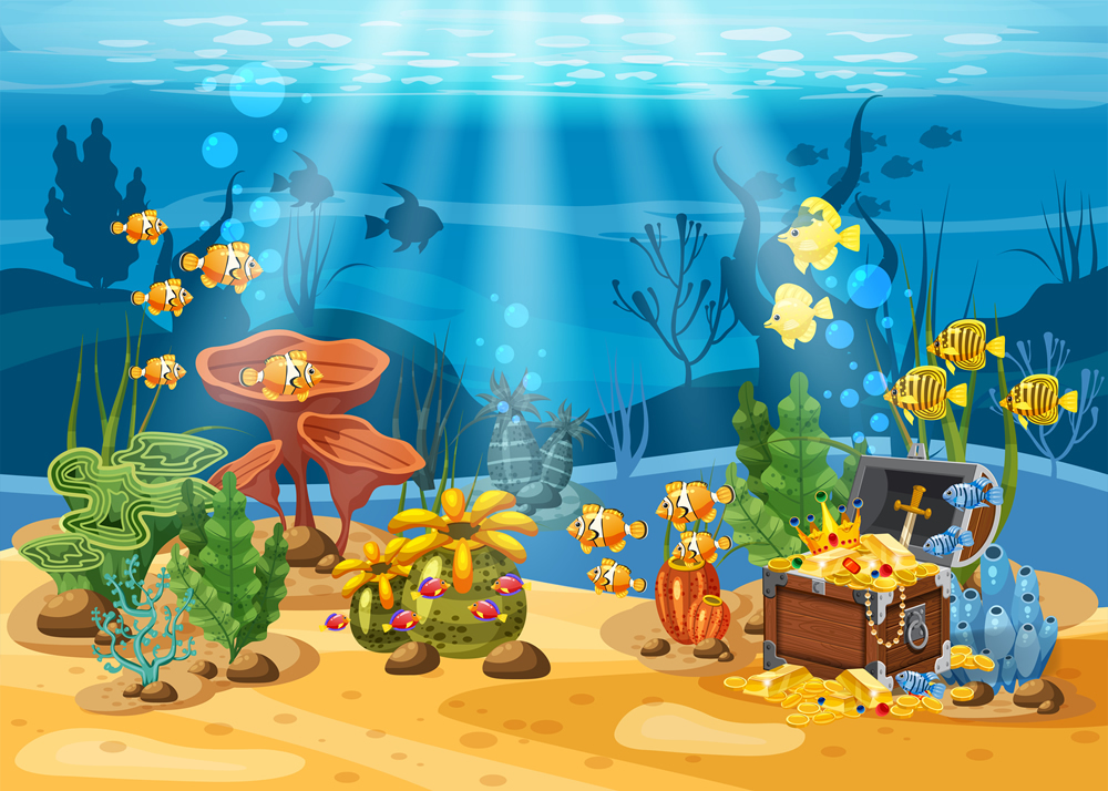 Underwater Treasure Chest Kids Wallpaper Wall Mural Download 205,183 kids wallpaper free vectors. underwater treasure chest kids wallpaper wall mural