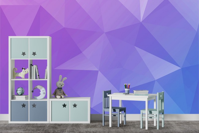 Purple Geometric Abstract Wallpaper Wall Mural