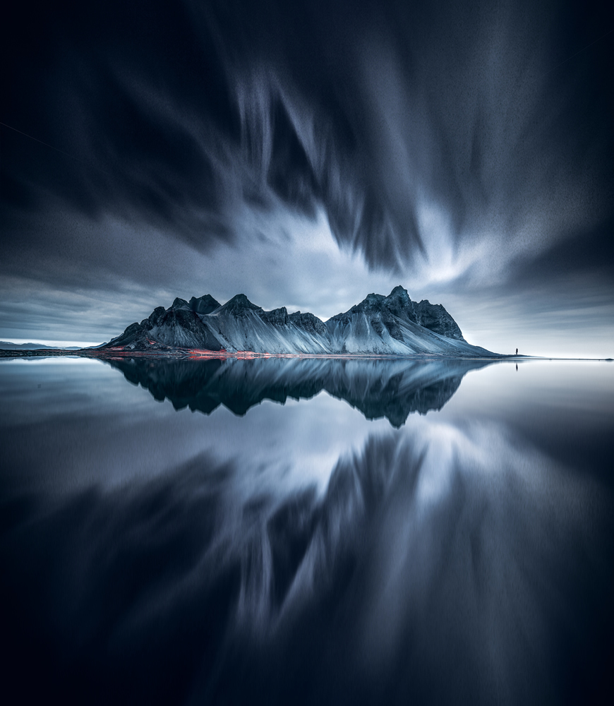 night ocean iceberg wallpaper wall mural