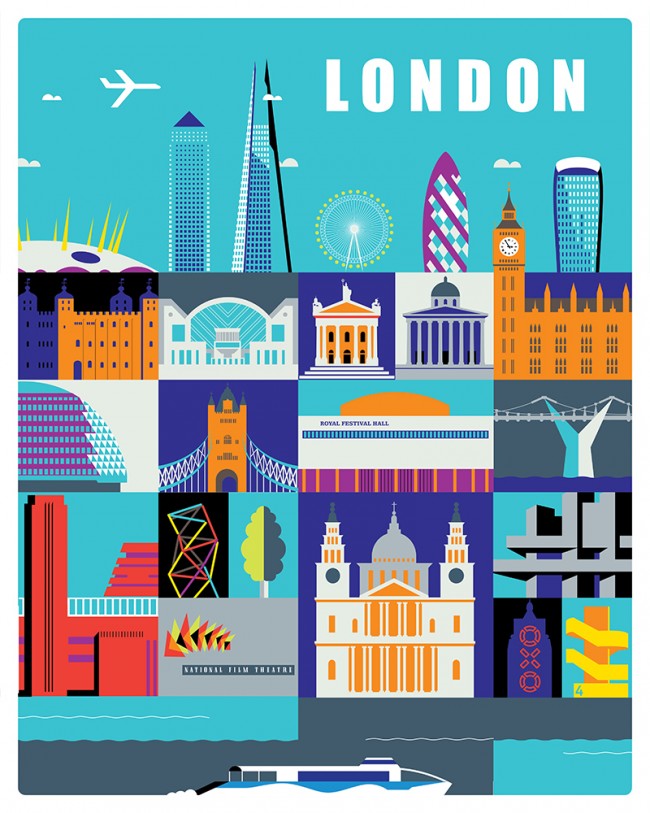 London Wall Mural by Andy Tuohy