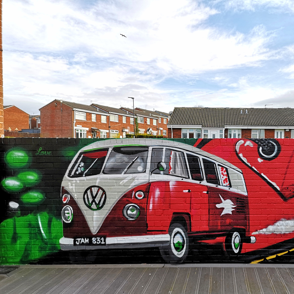 VW Van Wall Mural by Frank Styles