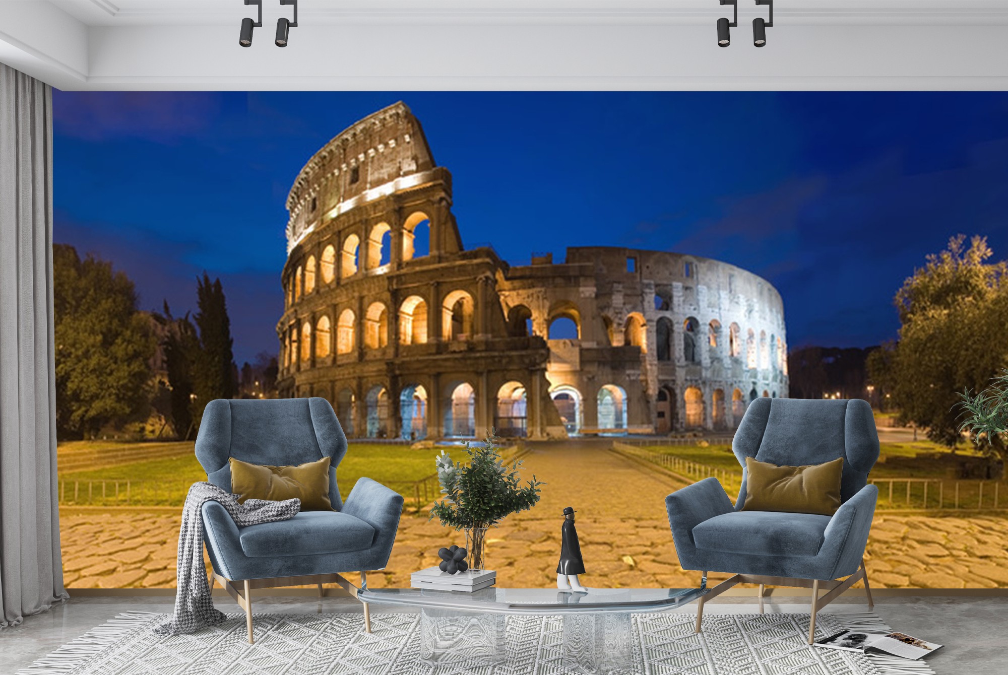 San Lorenzo mural depicting post-war rebuilding