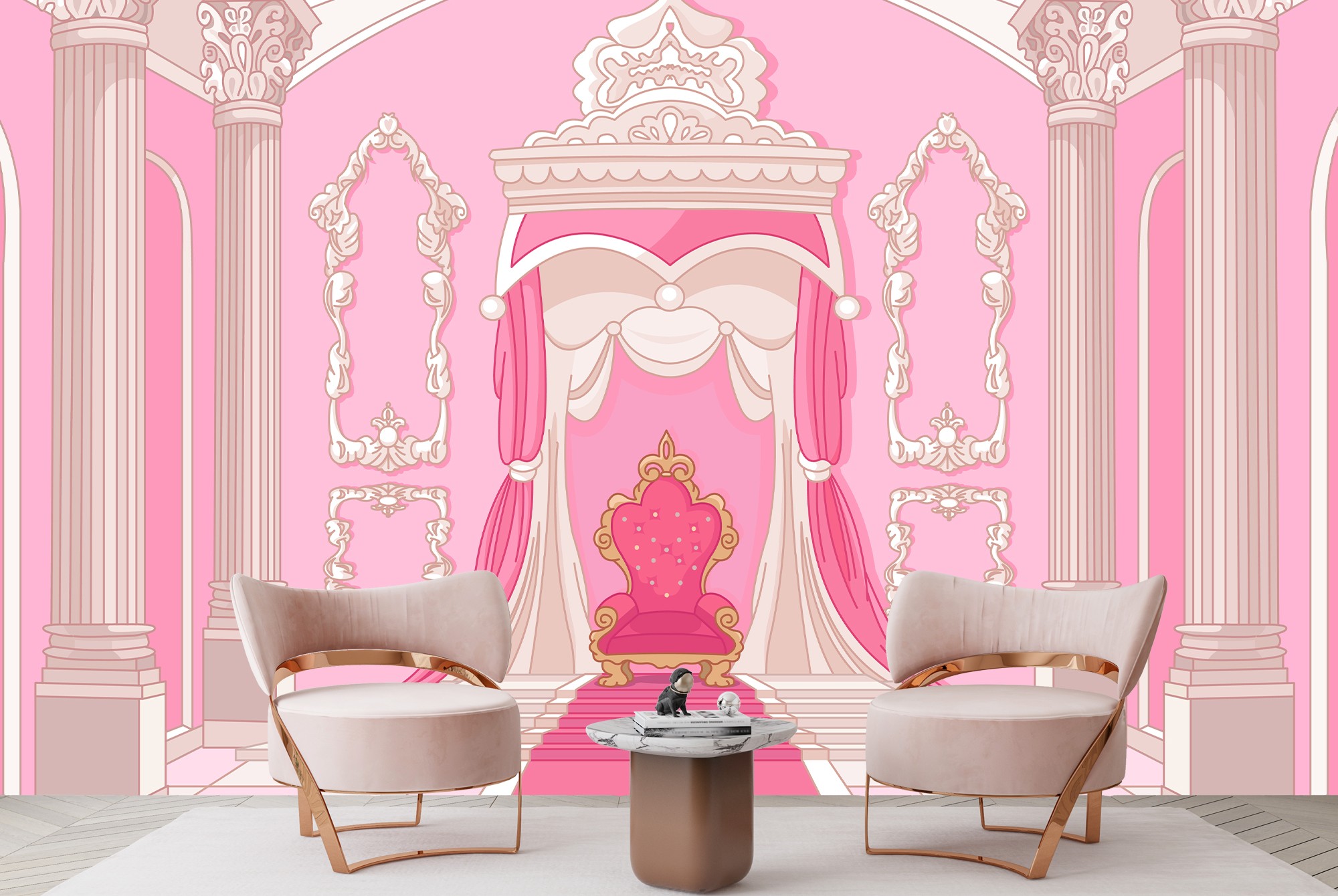 Princess Throne Wallpaper Wall Mural