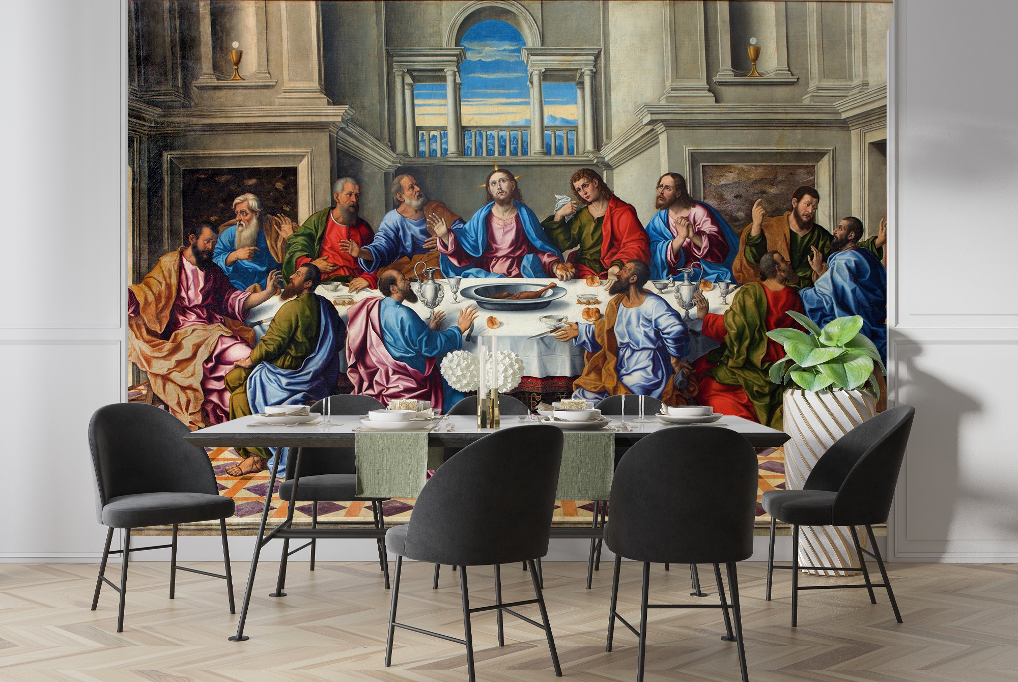last supper painting wallpaper