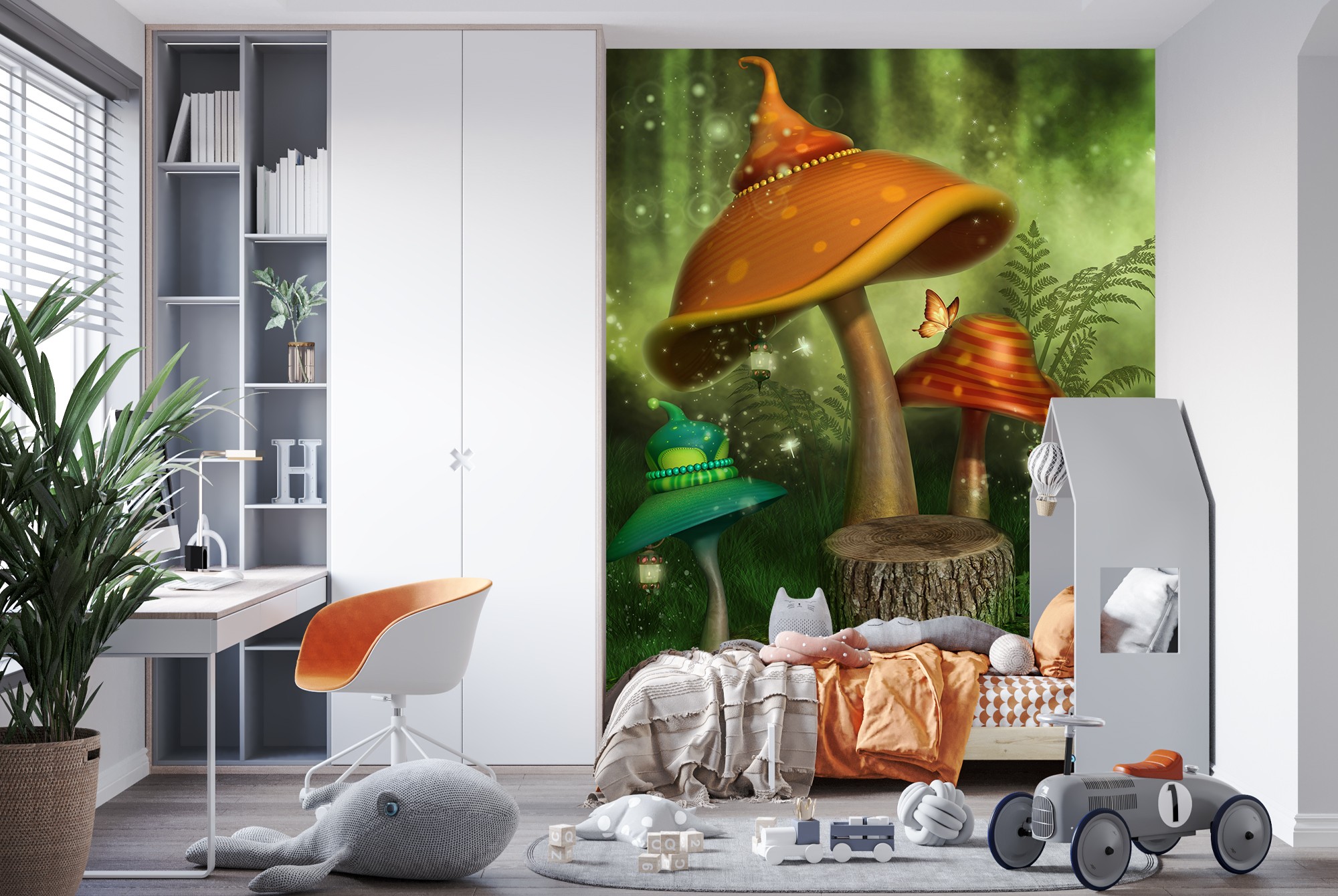 Magical Fairy Mushroom Wallpaper Wall Mural