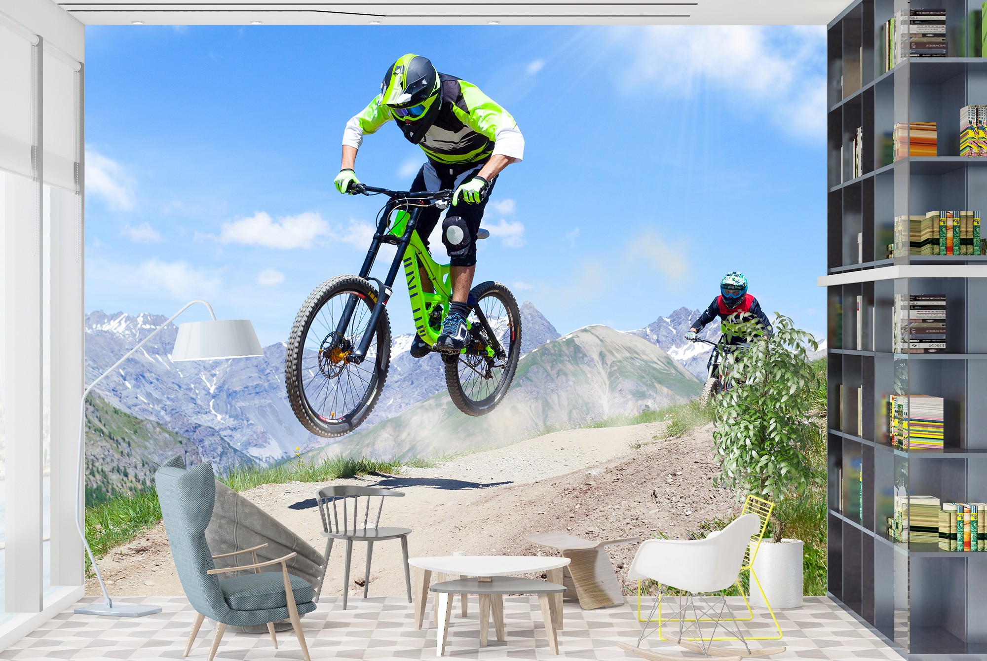 Mountain Bike Race Wallpaper Wall Mural