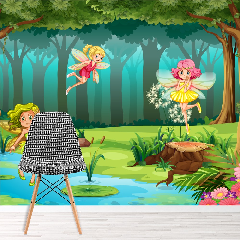 Forest Fairies Wall Mural Wallpaper
