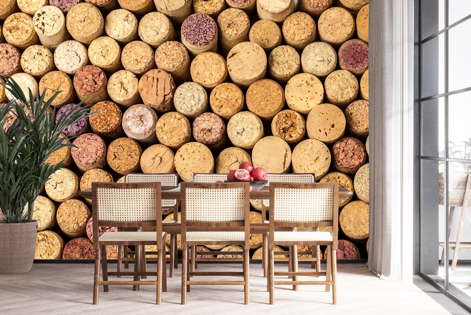 Wine Cork Wallpaper Wall Mural