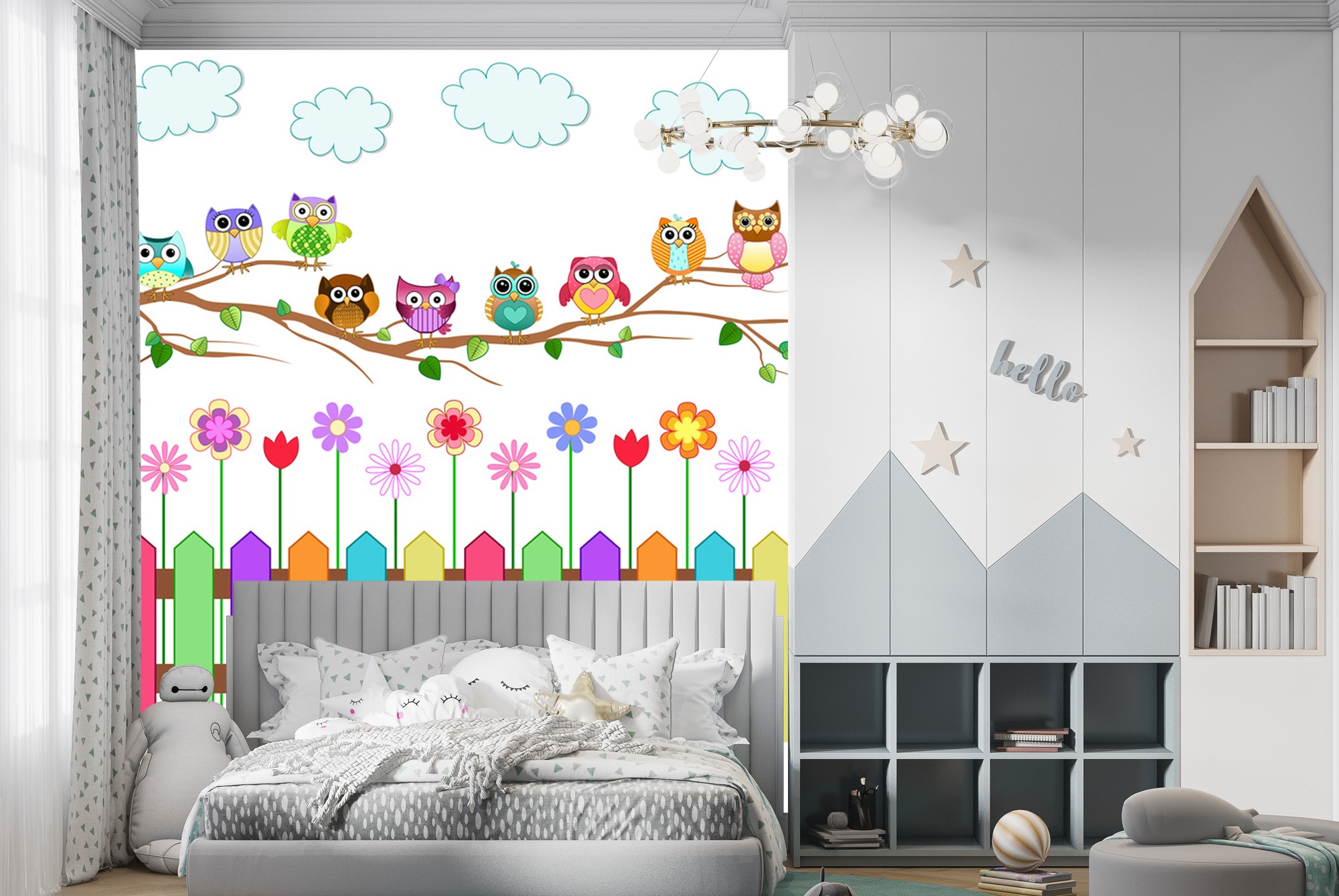 owl wallpaper wall mural
