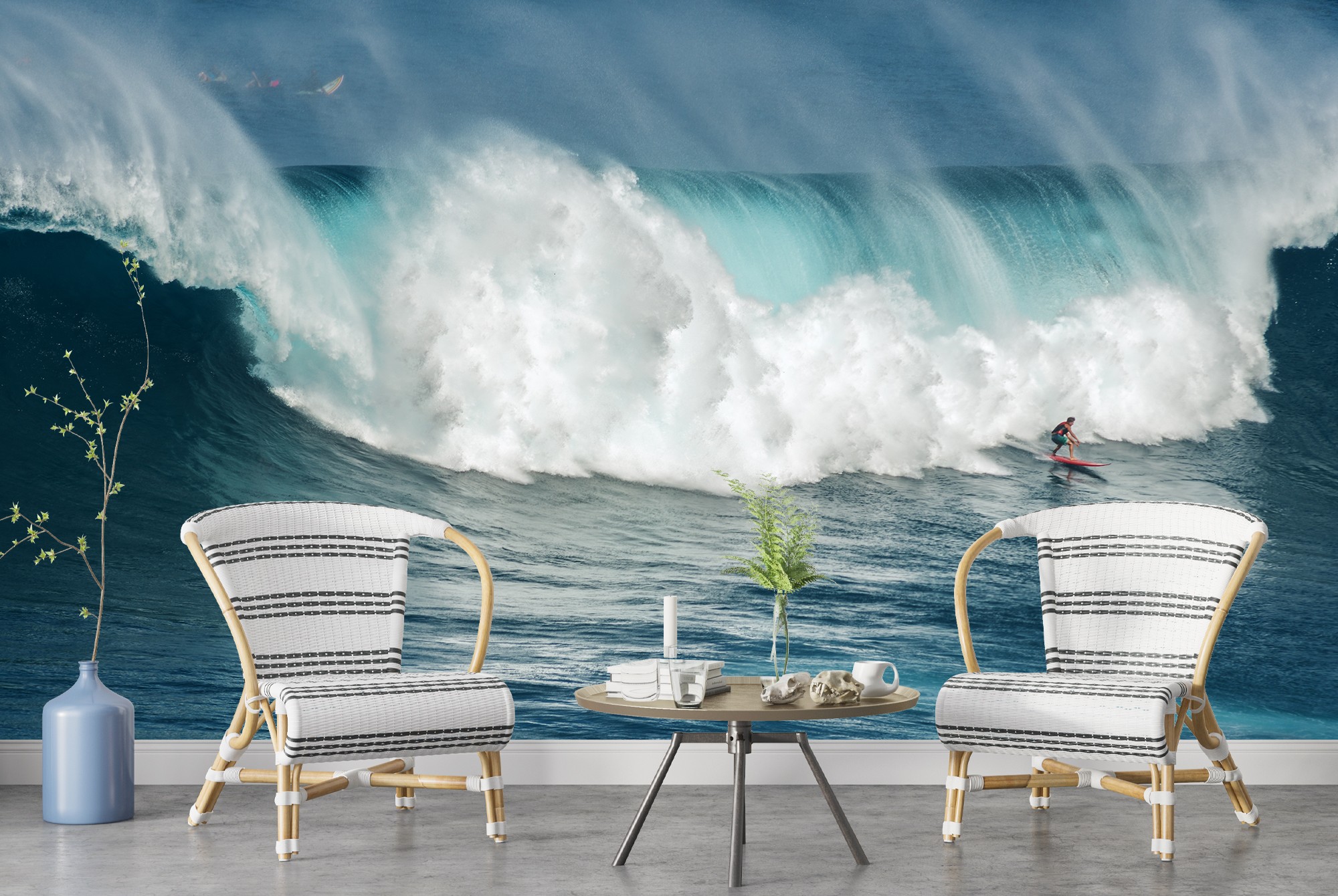 Big Wave Surfing Wallpaper Wall Mural
